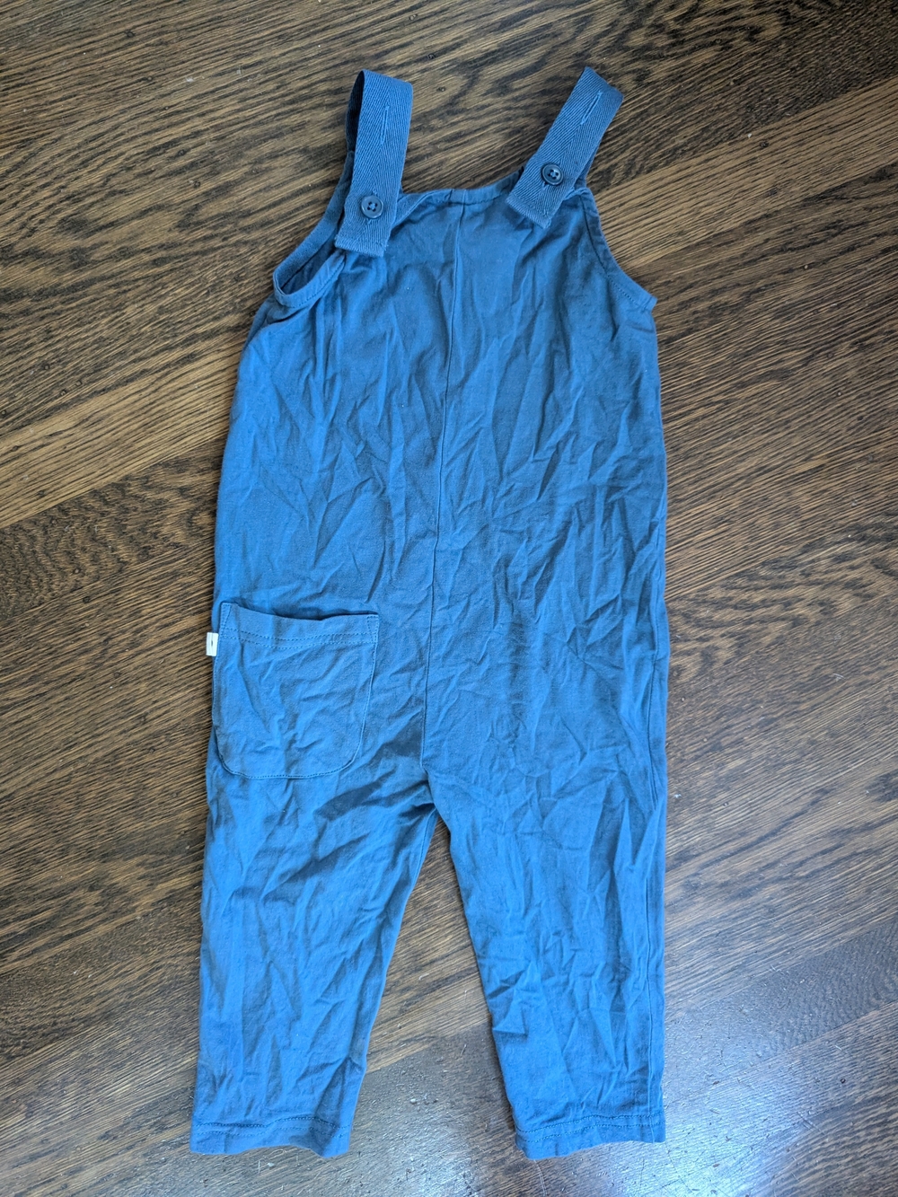 PACT Organic Cotton Overall Playsuit / Overalls Blue Toddler 18-24 months
